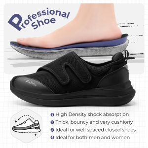 FitVille Diabetic Shoes for Men Extra Wide 4E Walking Shoes for Swollen Feet Orthopedic Adjustable with Arch Support Cushioning