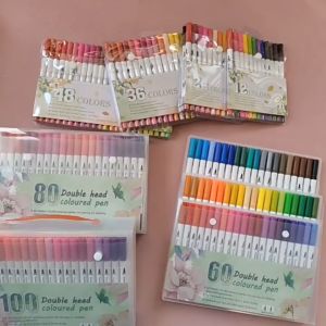 Dual Tip Paint brush Drawing hook line pens Colors Marker Pens Watercolor Brush Painting Drawing Art