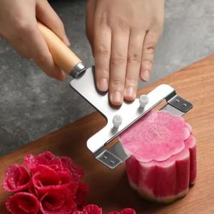 Dao Cắt Trái Cây Và Rau Củ Bằng Thép Không Gỉ Thân Thiện Với Môi Trường Dụng Cụ Trang Trí Hình Trái Tim Hoa Củ Cải Viền Trang Trí.
