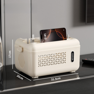 Hidden TV Box Router Storage Organizer Plastic Wire Management System for Living Room TV Wall Mounted Bracket Cable Cover