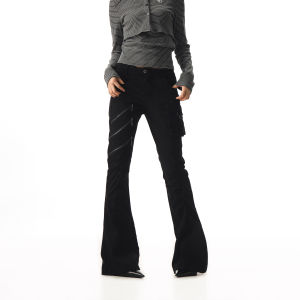 CTB Beer Captain American Style Womens Distressed Flared Jeans Slim Fit Casual Pants Vibe Design Sensation Cotton Stretch