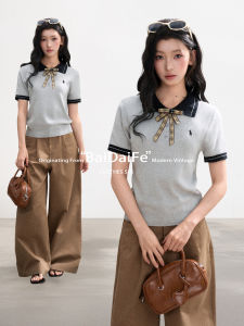 BAIDAIFEI | Polo Collar Fake Two-Piece Short Sleeve Slim Fit Summer T-Shirt
