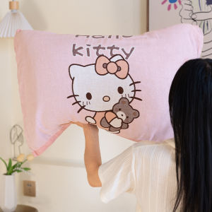 Pink Pure Cotton Pillowcase Muslin Breathable Anti-Head Oil Single Person Sweat Absorbent Pillow Towel Bedding Accessories