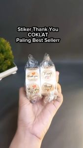 Sticker Terima Kasih 500 pcs Label Warna Adhesive Seal Roll Sticker Terima Kasih Besar