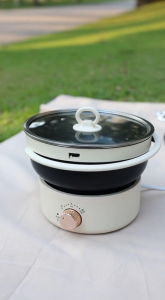 【Arrive the next day】2025 New Portable induction cooker Portable Electric Cooker Foldable Multifunctional Non-Stick Multi Cooker Travel Camping Hot Pot Electric Cooker Periuk Elektrik induction cooker 电煮锅—COD