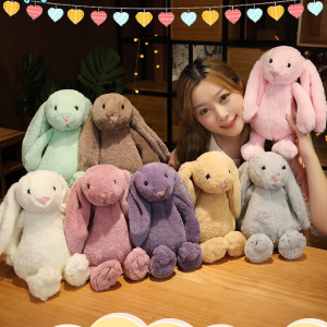 Gấu bông Thỏ lông xù Jellycat Thỏ bông tai dài nhiều màu lông mịn dễ thương cho bé dưới 1 tuổi