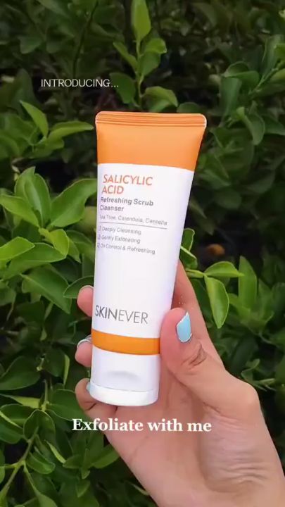 SKINEVER Salicylic Acid Refreshing Facial Scrub Cleanser Gentle Exfoliating Oil Control Acne Treatment