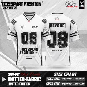 เสื้อพิมพ์ลายแฟชั่น NFL"08 TIDS ผ้านุ่มใส่สบายสไตล์วินเทจที่ไม่ซ้ำใคร