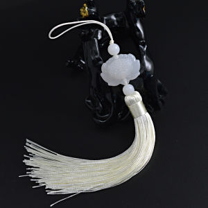 Lotus Gradient Tassel Fringe Tassel Chinese Style Ornament Pendant Fan Pendants Han Dynasty Overlapping-Weight Pendant Twist Stick