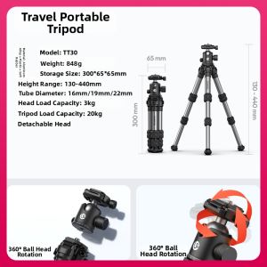 Ulanzi | Compact Travel Tripod for Photography Camcording with Smartphone Micro-single Support