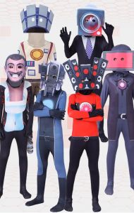 Trang phục hóa trang Skibidi Toilet cho bé Bộ đồ Camera Man Headgear Tivi man Speaker Man Halloween