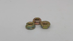 100PCS Color Zinc Plated Flange Nuts/SJDM FLANGE NUT 6MM 8MM/Flange Hexagonal Nut/Anti Slip Nut/Tetanized Flanged Yellow Hex Washer Nut M6M8M10M12.