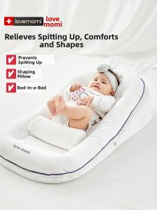 lovemami | Gối Hỗ Trợ Ngủ Chống Trào Ngược và Sốc Moro Cho Bé