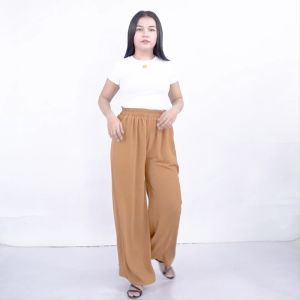 Celana Kulot Korean Style Wanita Panjang Highwaist / Loose Cullote Pants Bahan Premium Mewah Outfit Casual Terbaru Trendy Modis