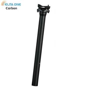 Elitaone Ultralight Carbon Bicycle Seat Post 138g Compatible 25.4/27.2/30.9/31.6mm MTB Road Bike UD Matte Finish