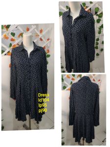 Dress katun navy