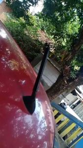 【12 cm】 Antena Radio Mobil Carbon Metal Fiber Universal Antena Penguat Sinyal Radio Mobil