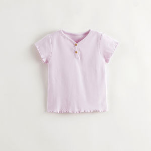 Marc&Janie | Elastic V-Neck Short Sleeve T-Shirt for Girls