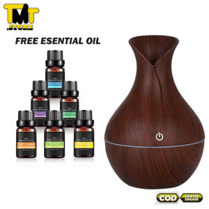 Pengharum Ruangan Air Humidifier Ultrasonic Aroma Diffuser RGB 1L 1000ml Aromaterapi Gratis Oil 6 Pcs