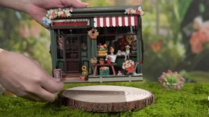 Flower House Doll House Set 3D Puzzle Assembly Model DIY Handmade Toy Room Bedroom Decoration Wooden Crafts Birthday Gift