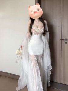 Summer Womens Silk Sun Protection Clothing with Sash Transparent Long Cardigan Vest Top V-neck Mid-length Sleeveless Outerwear