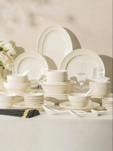 mornenjoy | Underglaze French Creamy Style Aesthetic Dinnerware Set