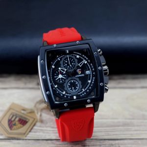 Jam Tangan Pria Leopard 8829MC Tali Rubber Chronograph Tanggal Aktif Original