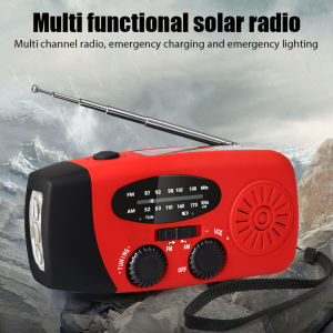 Multifunctional Portable Hand Crank Power Generation Emergency Radio Solar LED Flashlight Disaster Prevention FM NOAA Power Bank