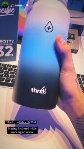 Thrst Tumbler Water Bottle (22oz/32oz/40oz)Tumblers Hot and Cold 24 hours Stainless Steel Water Bottles Silicone Coaster Thermos Sport Vacuum