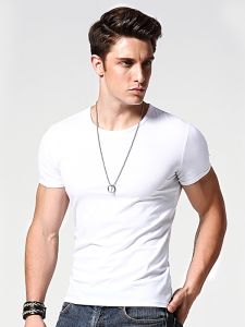 Áo Thun Nam Tay Ngắn Ôm Vừa Vặn Màu Trơn Cổ Tròn Thường Ngày Mùa Hè Thoáng Khí Thấm Hút Mồ Hôi Chống Nhăn Chống Bong Tróc