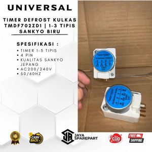 Timer Defrost Kulkas TMDF702Zd1 | 1-3 Tipis SANKYO Biru - TIMER KULKAS 702