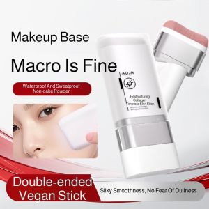 Collagen Double-Headed Makeup Stick Concealer Isolation Lasting No Makeup Cover Acne Marks Brighten Skin Tone Moisturizing Lazy Cream胶原蛋白双头素颜棒