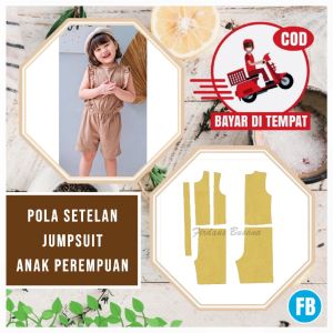 【COD】Pola Setelan Jumpsuit Anak Perempuan | Pola Baju Anak Perempuan | Pola Instan | Pola Jiplak | Pola Jahitan Lengkap Firdaus Busana