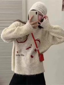 WANGGONGZHU | Ladies Fashionable Lazy Style Loose Knitted Sweater Autumn Winter New Arrival Youthful Outerwear Casual Comfortable Knitwear