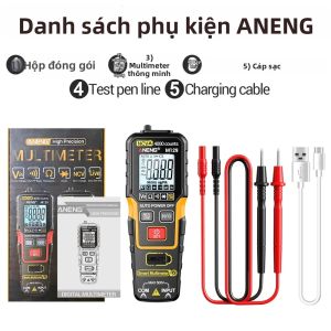 ANENG | Máy Đo Vạn Năng ANENG M129 4000 Số Đo Có Thể Sạc Lại Tích Hợp Đèn Pin Màn Hình Nền Phát Hiện Điện Áp AC/DC Hiển Thị Kỹ Thuật Số