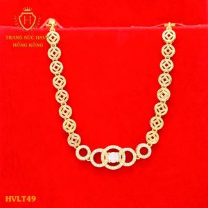 Lắc Tay Nữ Vòng Tay Kim Tiền Tài Lộc Đính Đá Titan Xi Mạ Vàng Non 18k 24k Thật Cao Cấp - Trang Sức Hava Hong Kong