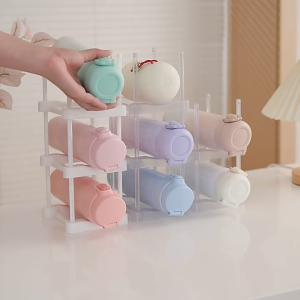 KA 01 Rak Botol Minuman Susun Transparan Bottle Holder Organizer Storage Rack Stackable