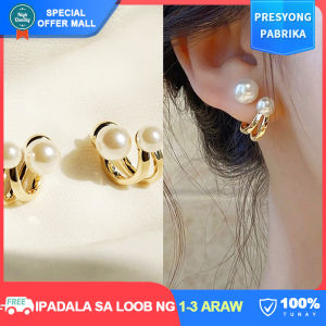 【Korean Style】New Minimalist Pearls Stud Earrings for Women Chic Classy Light-luxury Girls Fashion Jewelry Gift