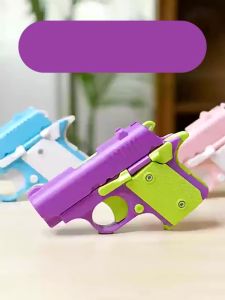Childrens 3D carrot gun Mini 1911 model boy manual toy Cute stress-reducing toy pistol Funny creative small toys Childrens sports puzzle gravity gift collection gift holiday gift
