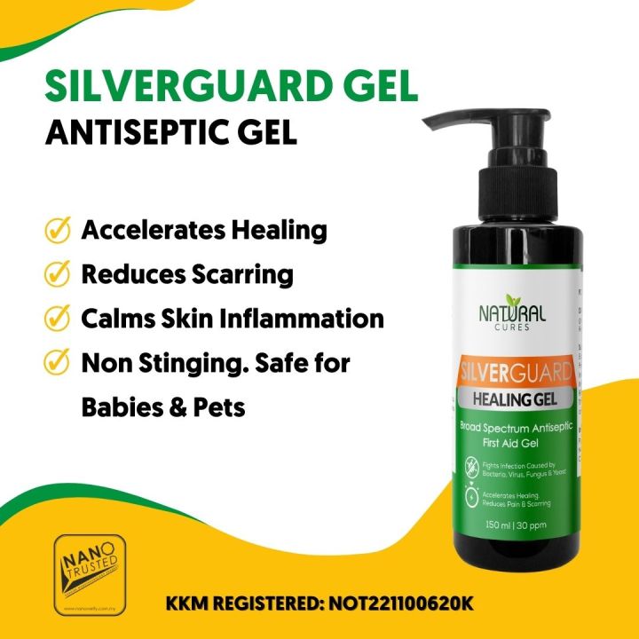 Silver Healing Gel Nano Silver Gel for First Aid, Skin Irritations