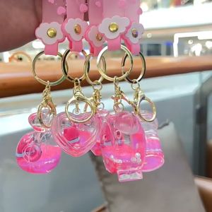 (NEW) Móc khoá cát lấp lánh Gấu Dâu siêu dễ thương