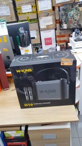 W-king New ลำโพง รุ่น H10 Bluetooth Speaker กำลังเสียง 120 วัตต์พร้อมไมค์ไร้สาย 2 ตัว