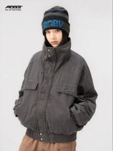 AOGZ | Thermal Washed Thick Multi-Pocket Mens Winter Cotton Jacket