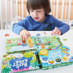Puzzle Montessori Quiet Book Word Recognition Childrens Early Education Enlightenment Stickers Book Toys