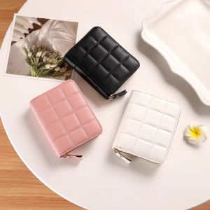 กระเป๋าสตางค์ขนาดเล็กแบบย้อนยุคความจุขนาดใหญ่สำหรับผู้หญิง กระเป๋าใส่บัตรแบบพกพาสไตล์เกาหลี กระเป๋าสตางค์แบบยุ่งยากและละเอียดอ่อน