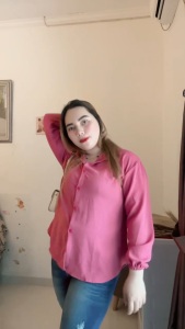 Kemeja Wanita Crinkle Airflow Atasan Wanita Jumbo Full Kancing Aktif