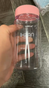 กระบอกน้ำ NASHI ขวดเล็กขนาดพกพา แก้วน้ำน่ารักมินิมอล มีบอกปริมาณ 150 ml. / 300 ml.พร้อมส่งจ้า