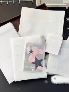 50/100pcs 11cmx16cm Simple Blank Envelope Envelope Vintage Ins Half Transparent Sampul Surat Lut Sinar 硫酸纸信封