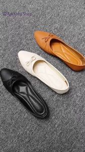 Makanny Shop - Flatshoes Bellina Kasual Motif Tali Pita / Sepatu Balet Wanita Variasi 3 Warna Bisa COD