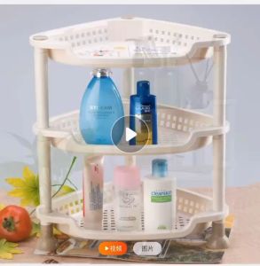 Plastic multilayer organizer Kitchen countertop shelf Bathroom floor makeup storage shelf Storage